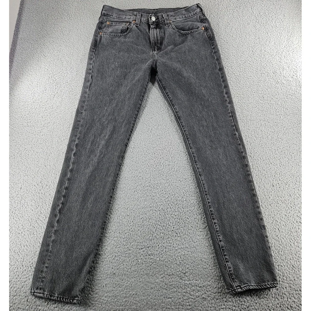 Levis Jeans Mens 31 Black Premium 512‎ Slim Tapered Lo Ball Stretch Denim